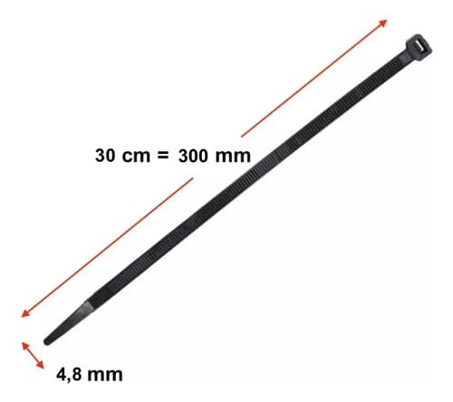Kit Abraçadeiras Nylon  4,8 X 300mm ( Caixa C/ 10.000 Unid ) Branco - 8