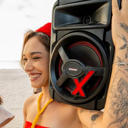 Caixa De Som Amvox Aca 251 Newx Led Bluetooth 250ws Cor Preto 127/220v - 9