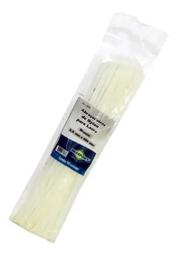 Abraçadeiras De Nylon Para Lacre Brancas 3,6mm X 400mm Branco - 1