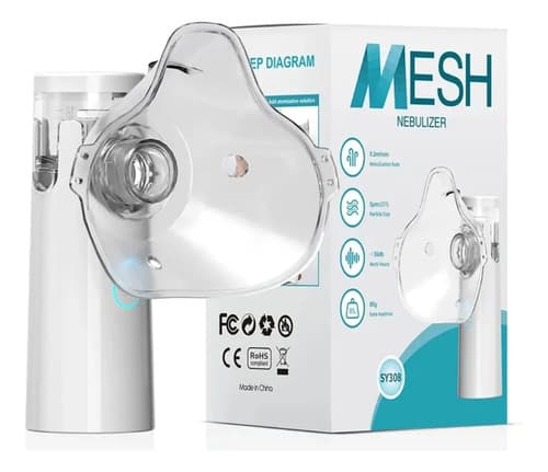 Nebulizador Ultrassônico Portátil Silencioso 20ml Mesh Branco Usb/pilhas - 1