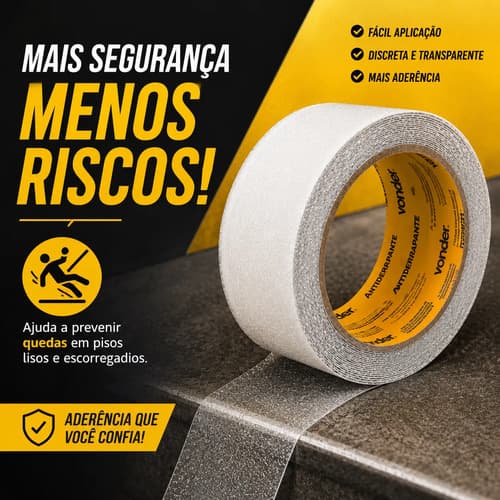 Fita Antiderrapante 5m X 50mm Segurança Transparente - 3