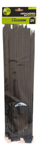 Kit 500 Fita Hellerman Cinta Plástica Enforca Gato 5 Tamanho Preto - 4