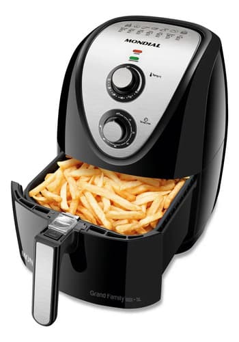 Fritadeira Air Fryer Mondial Grand Family 5 Litros Afn-50-bi Cor Preto E Inox - 1