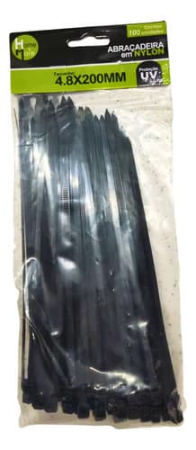 Kit 500 Fita Hellerman Cinta Plástica Enforca Gato 5 Tamanho Preto - 6