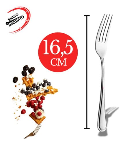 Kit Garfos De Inox 6 Pecas Para Cozinha Cinza - 4