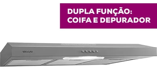 Depurador E Exaustor De Ar Suggar Slim De 80 Cm Prateado 220v - 3