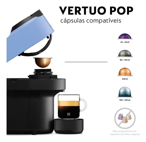 Cafeteira Nespresso Vertuo Pop Azul Pacífico 127v - 2
