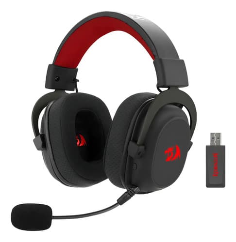Headset Gamer Redragon H510-pro Zeus Rgb Wireless 7.1 53mm Preto (novo Com Caixa Aberta) - 1