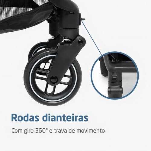 Carrinho De Bebê Eva 3 Maxi Cosi Cor Essential Black Preto - 2