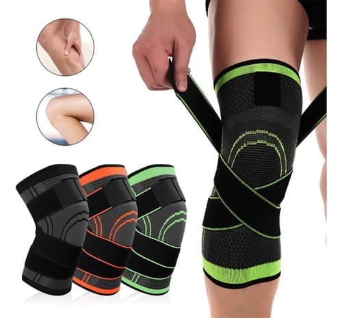 Joelheira De Compressão Ortopédica Ajustável Alívio Dor Tensor Aleatória Único - 2