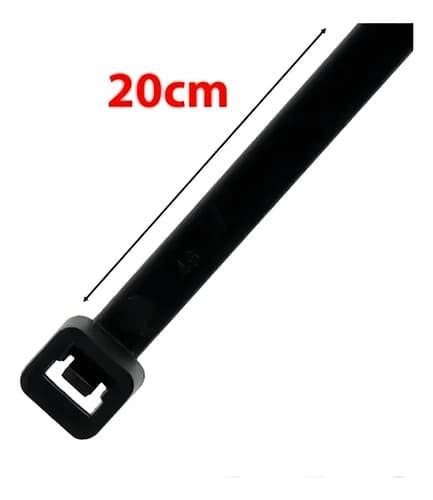 Abraçadeira Nylon 3.6mm X 20cm C/ 1000uni Enforca Gato Preto - 3