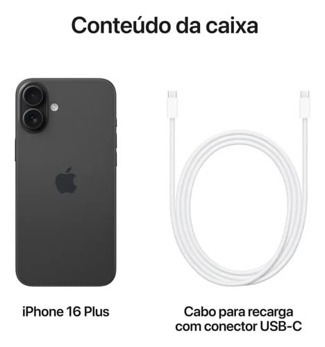 Apple iPhone 16 Plus (128 Gb) - Preto (novo Com Caixa Aberta) - 10