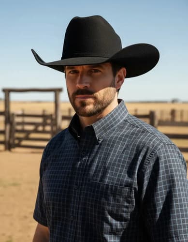 Chapéu Pralana Arizona Vi Rodeio Sertanejo Country Aba 10 Preto G Lisa - 4