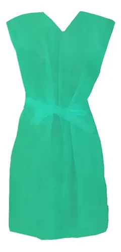 10 Avental Descartavel Verde Tnt Sem Manga 20gr Paciente - 2