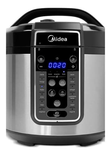 Panela De Pressão Elétrica 6 L Mastersteam Inox Midea Cor Cinza 127v - 6