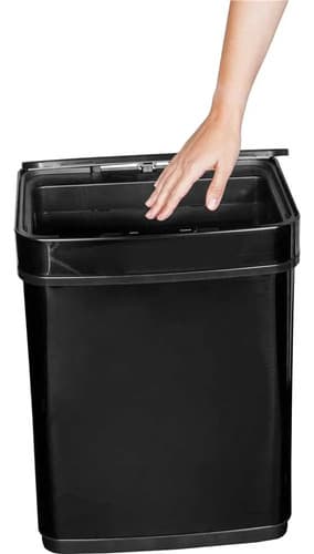 Lixeira Inox Preta Com Sensor 50 Litros Vonder Preta - 4
