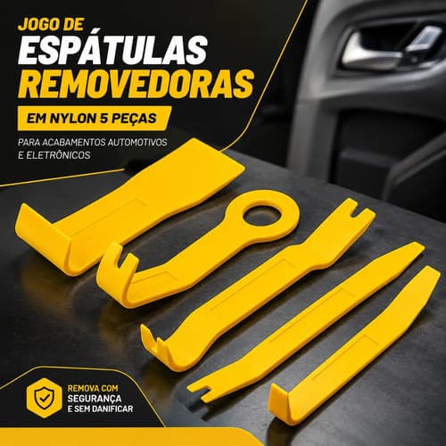Jogo De Espátulas Removedoras Em Nylon 5 Peças Vonder - 2