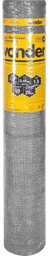 Tela Metálica Hexagonal Viveiro Vonder 1/2 26 Bwg 1,5x50 M Prata - 1