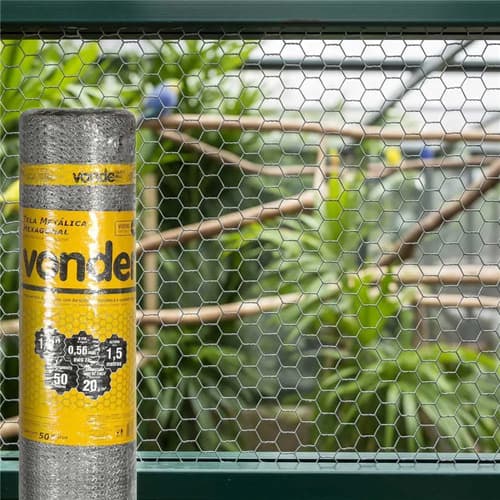 Tela Hexagonal Para Viveiro Vonder 1/2 24 Bwg 1,5 M 50 M Cinza - 2