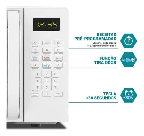 Micro-ondas Philco 20l Branco Pintura Limpa Fácil Pmo23b 220v - 4