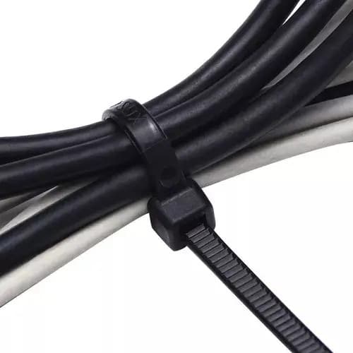 Cinta Plástica Fita Hellermann Enforca Gato 30 Cm 500 Unid C Preto - 2