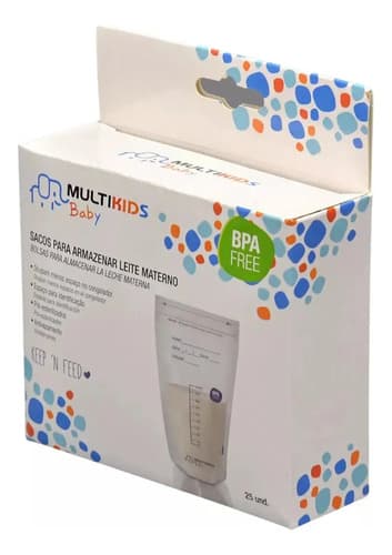 Saco P/ Armazenar Leite Materno Keep N Feed 25un Multikids - 1