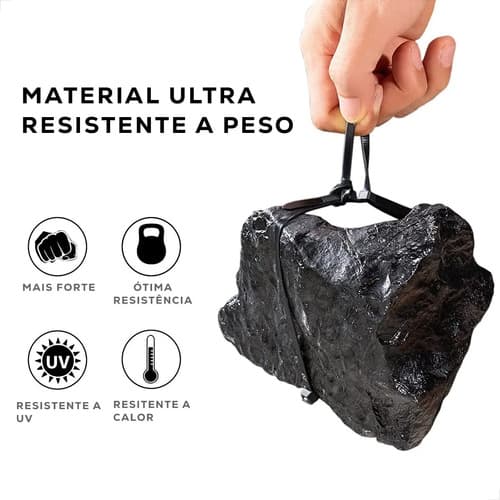 500un Presilha Enforca Gato Nylon Abraçadeira Fita 3x200mm Preto - 7