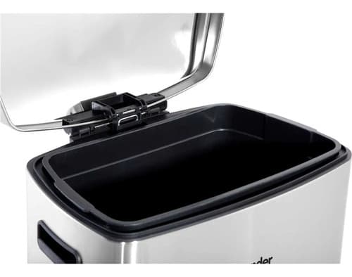 Lixeira Retangular Inox 50 Litros Com Pedal Vonder Cinza Cinza (inox) - 5