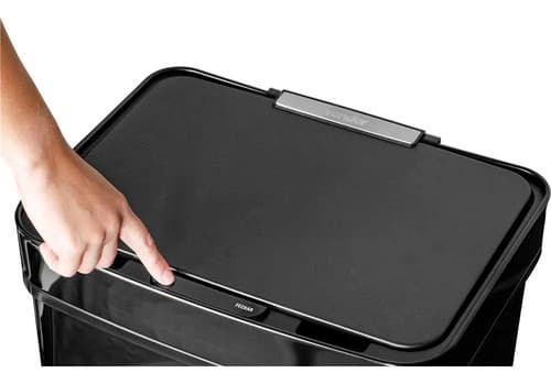 Lixeira Inox Preta Com Sensor 50 Litros Vonder Preta - 6