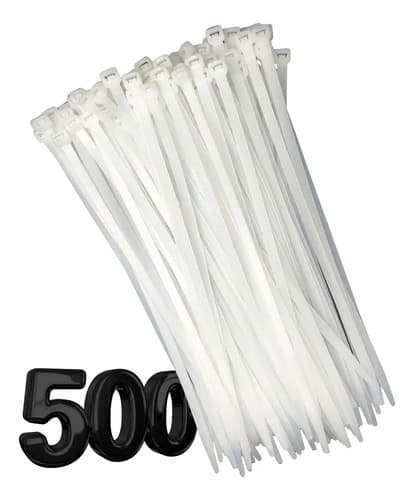 500un Presilha Enforca Gato Nylon Abraçadeira Fita 3x200mm Preto - 9
