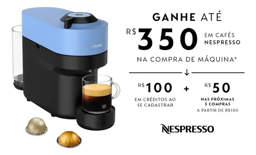Cafeteira Nespresso Vertuo Pop Azul Pacífico 127v - 3