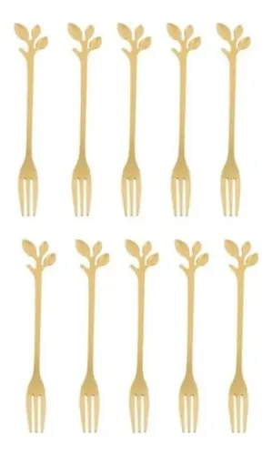 Kit 5 Talheres Delicados Para Cozinha Mesa Posta N2 Garfo - 1