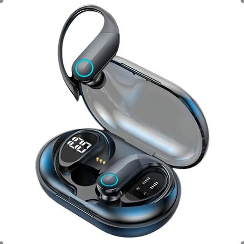 Fone De Ouvido Bluetooth Sem Fio Tws Esportivo Compatível Com Xiaomi Samsung Motorola Iphones Indicado Para Academia Corrida Bicicleta Patinete Piloto De Moto Som Potente Preto - 3