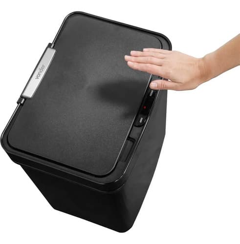 Lixeira Inox Preta Com Sensor 50 Litros Vonder Preta - 8