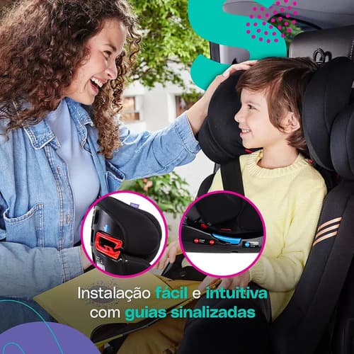 Cadeirinha Cosco Kids, Progress, 0 A 36kg, Cinza Mescla Cinza/preto - 12