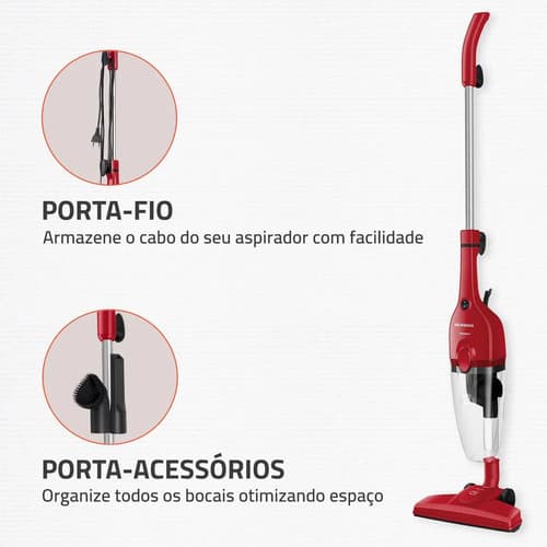 Aspirador De Pó Turbo Cycle, Mondial, 1500w - Ap-40-r Vermelho 127v - 6