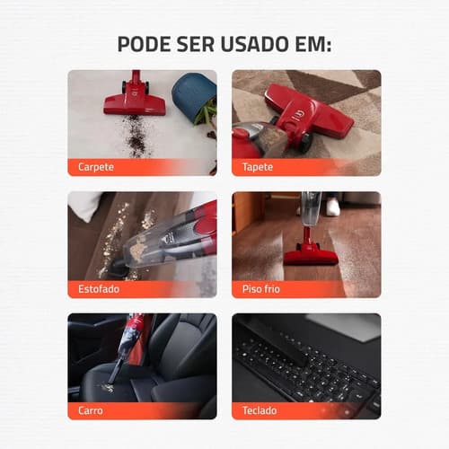 Aspirador De Pó Turbo Cycle, Mondial, 1500w - Ap-40-r Vermelho 127v - 8