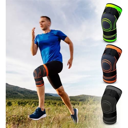 Joelheira De Compressão Ortopédica Ajustável Alívio Dor Tensor Aleatória Único - 3