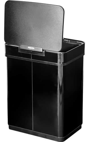 Lixeira Inox Preta Com Sensor 50 Litros Vonder Preta - 9