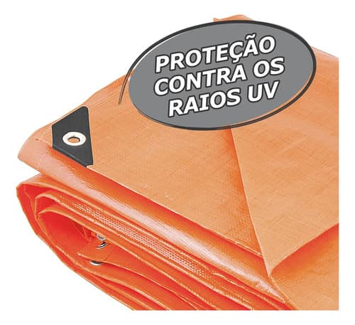 Lona Reforçada Vonder Polietileno Laranja 12 M X 8 M - 6