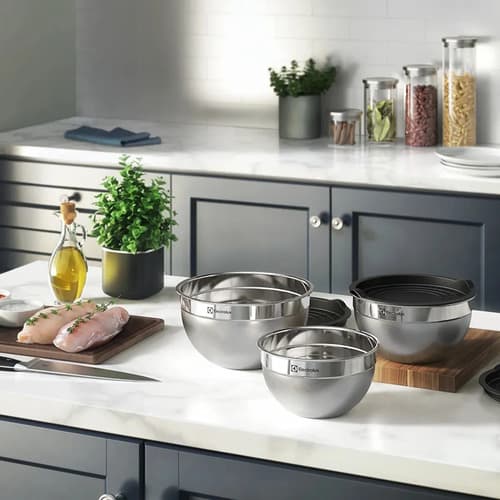 Electrolux Kit Bowls Tigelas Em Inox Com Tampa Plástica 3 Unidades Utensílios Domésticos De Cozinha - 8