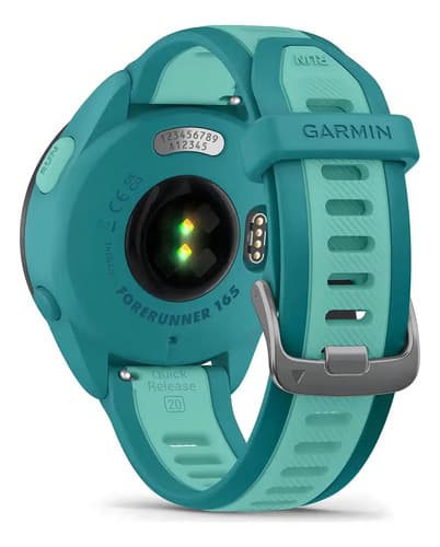 Relógio Garmin Forerunner 165 Music Amoled Turquoise 43 Mm C Caixa Azul-turquesa Pulseira Azul-turquesa Bisel Preto Desenho Da Pulseira Mesh (novo Com Caixa Aberta) Esportivo - 7
