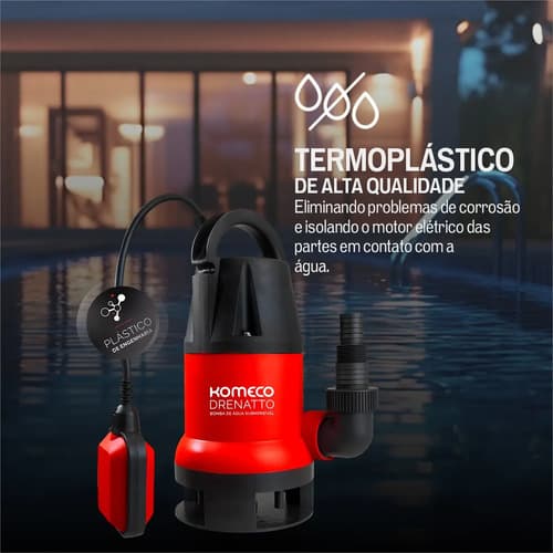 Komeco_drenatto Submersivel Vermelho 220v - 6