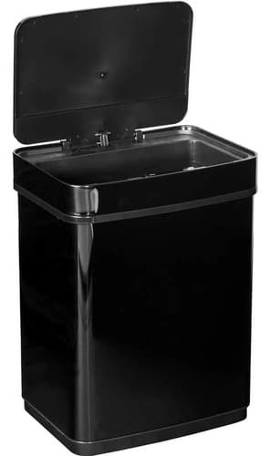 Lixeira Inox Preta Com Sensor 50 Litros Vonder Preta - 12