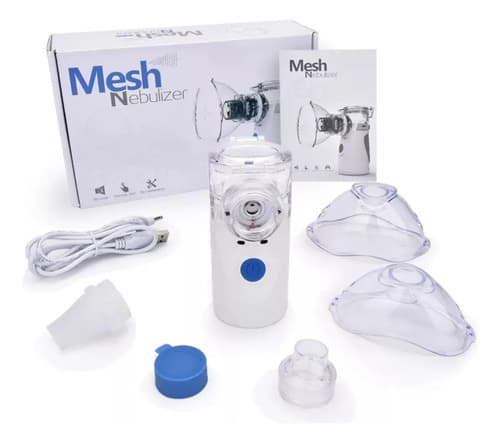 Nebulizador Ultrassônico Portátil Silencioso 20ml Mesh Branco Usb/pilhas - 6