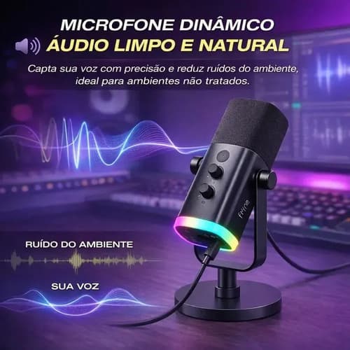 Microfone Fifine Usb/xlr Am8 Dinâmico Cardioide Cor Preto - 3