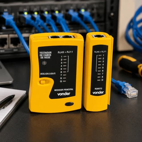 Testador De Cabo Rj45 Rj11 Rj12 Continuidade Par Trançado - 3