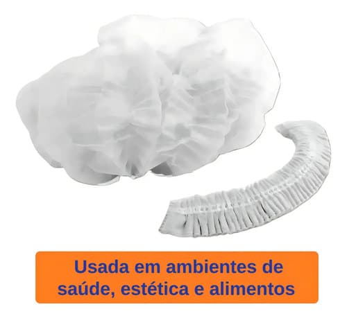 Touca Descartável Tnt Sanfonada C/ Elástico Medix 100un Cor Branco - 7
