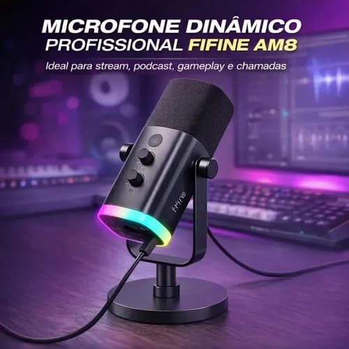 Microfone Fifine Usb/xlr Am8 Dinâmico Cardioide Cor Preto - 2