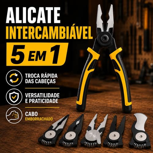 Alicate Multifunção 5 Em 1 Vonder Intercambiável Eletricista - 2